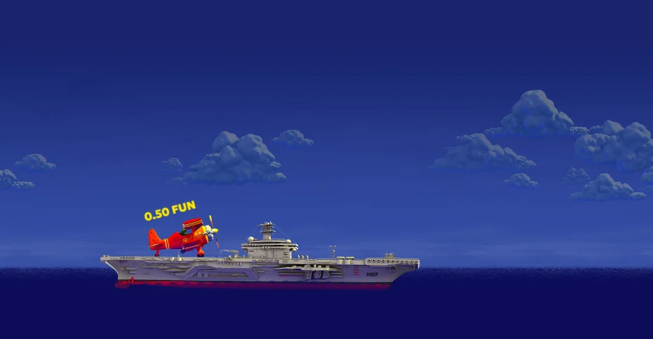 Avia Masters gameplay screenshot: plane waiting to start